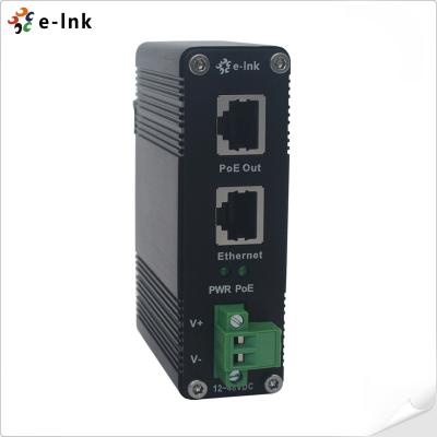 Cina Iniettore Power Over Ethernet 12~48VDC 1.25G 2.5G 5G 10G Iniettore PoE su guida DIN 30W in vendita