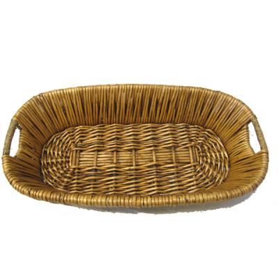 China Global Wholesale Cheap New Arrival Food Grade PP Rattan Bread Basket Bread Storage Tray for sale