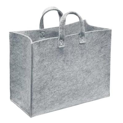 China Sustainable Foldable Shopping Bag RPET Felt Handbag Fashion Foldable Eco-friendly Customized Felt Bag With Handle for sale