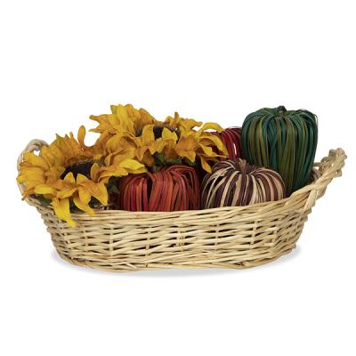 China 2022 New Arrival Design Brown Vintage Cheap Color Customized Size High Quality Willow Garden Basket Viable New for sale