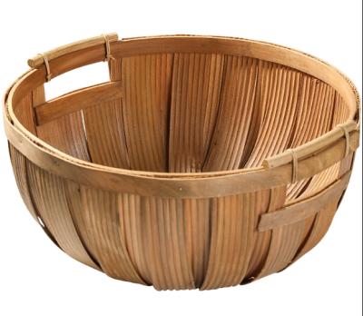 China New Arrival Sustainable Hot Sale Universal Wood Waste Baskets Basket Durable Honey Color Used For Bathroom for sale