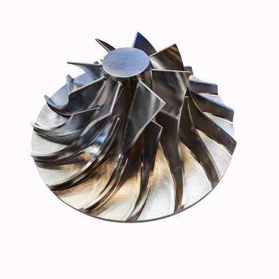 China 4-5 Axis Cheap Even Aluminum CNC Impeller Turbine Parts Milling Parts And Automotive Auto Spinning Milling Parts for sale