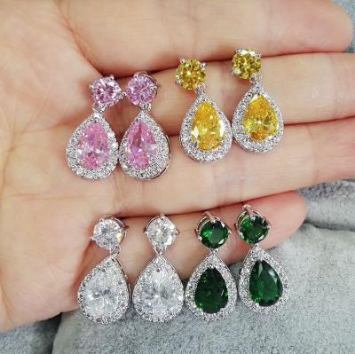 China Fashion Exquisite Female Atmosphere Zircon Droplets Water Droplets Simple Wild Ear Studs for sale