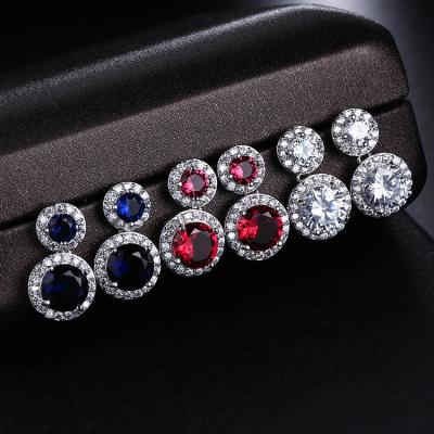 China FASHIONABLE female sense of Europe and America's exquisite Zircon earrings wild personality luxury temperament ear studs for sale