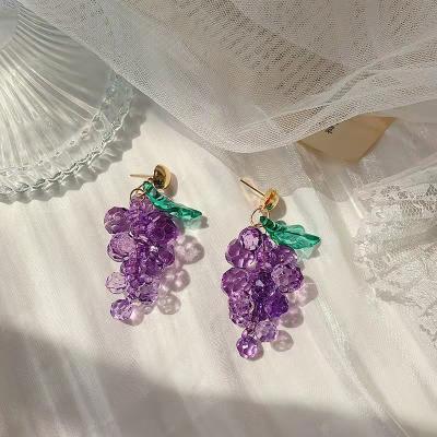 China Fashionable small grape earrings women's summer candy temperament fresh minority FASHIONABLE earring for sale