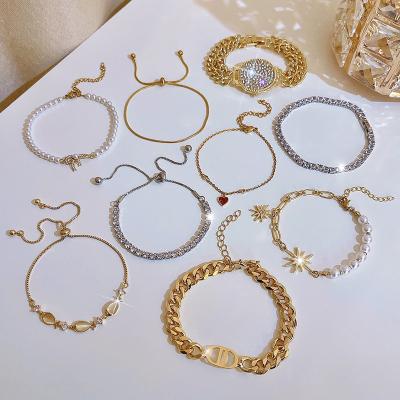 China 2022 New Temperament Luxury Decoration Fashion Personality Fashion Personality Internet Celebrity Bracelets Wild Sense for sale