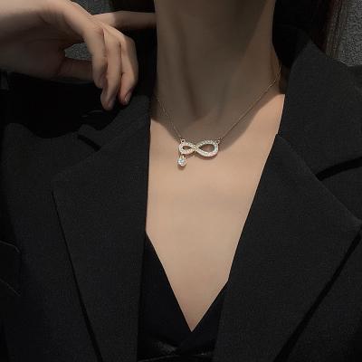 China FASHIONABLE Exquisite Fashionable Temperament Clavicle Minority Women Necklace Love Zircon Light Luxury Pendant for sale