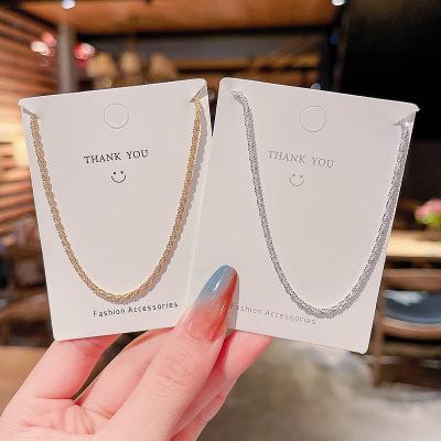 China Europe and America Necklace Women Personality Temperament Titanium Necklace Fashion Couples Clavicle Sparkle Steel Chain for sale