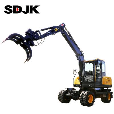 China Factory 3.5 To 1.8 Ton Small Wheel Excavator With OEM Spare Parts for sale