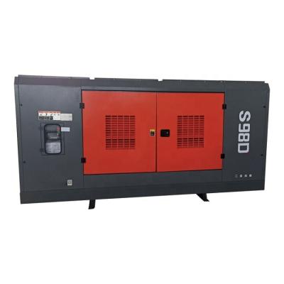 China 24bar China Oil Lubricated Famous Screw Diesel Outdoor Drilling Air Compressor for sale