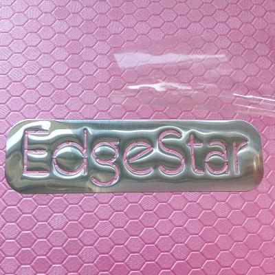 China Custom Gold Waterproof Logo Label Nickel Fashion Electroforming Metal Decorative Sticker for sale