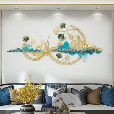 China Art Decor Large Size Wall Painting Farmhouse Style Modern Light Luxury Metal Wall Decor for sale