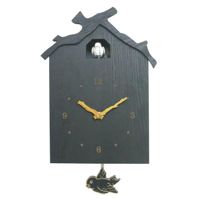 China Creative and Personalized Cuckoo Wall Clock Swing Antique Style Wooden Clock for sale