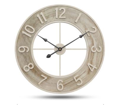 China Creative Antique Style Wall Clock Living Room Wrought Iron Decoration Wall Clock for sale