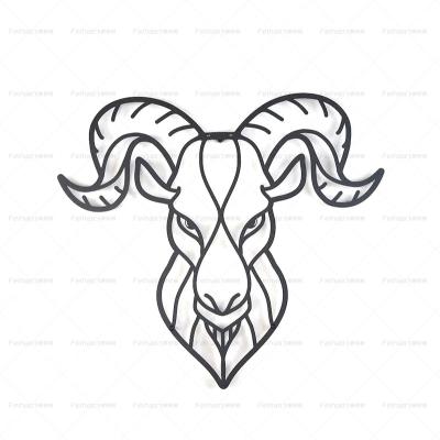 China Animal Metal Goat Wall Art Capricorn Wall Decor Metal Art Decor Zodiac Wall Art Capricorn Sign Eco-Friendly Goat for sale