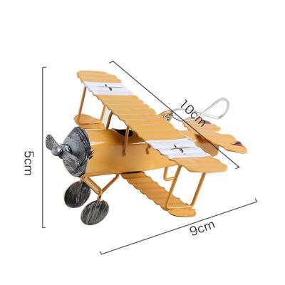 China Retro Small Modern Nordic Creative Minimalist Wrought Iron Airplane Model Home Metal Ornaments Decor Accessories For Kid's Room for sale