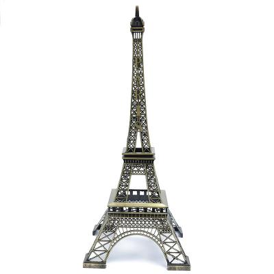 China Nordic Creative Minimalist Metal Wrought Iron Desk Opens Ornaments Vintage Eiffel Tower Handmade Model For Home Decor for sale