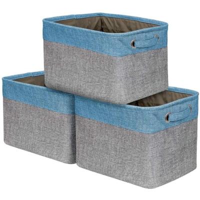 China Collapsible Folding Fabric Organizer Storage Barrel With Carry Handles Storage Basket for sale