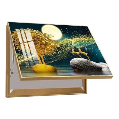 China Wholesale modern factory electric meter box decoration painting abstract landscape canvas picture frame painting for sale