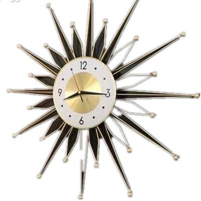 China Luxury creative hot sale home wall decoration home wall clock home clock metal art iron wrought high quality for sale