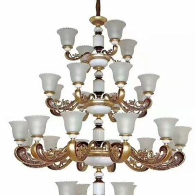 China Modern Led Chandelier Ceiling Lights Classic Chandelier With Opalescent Glass Shades Four Story Chandelier for sale