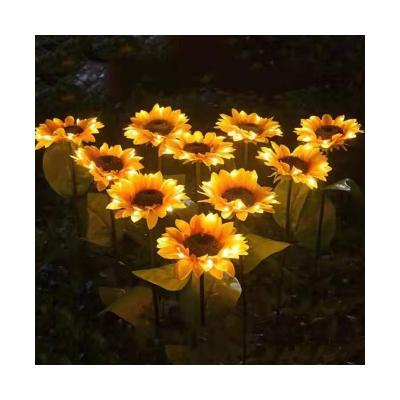 China Hot Sale Modern Insert Artificial Flower Lamp Garden Landscape Decor Park Ground Square Waterproof Solar Powered Light for sale