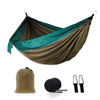 China Adult Wholesale Outdoor Nylon Hammock 210T Tent Popular Portable Hammocks Camping Hammock for sale