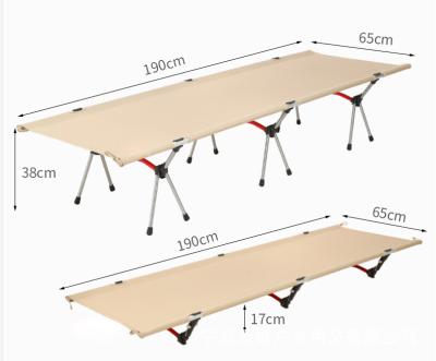 China 7075 Alloy+600D Oxford Cloth Light Weight 7075 Aluminum Alloy Portable Army Military Bed Ultralight Step Up Folding Beds With Non-slip Foot Pad for sale