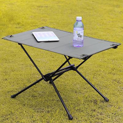 China Modern Outdoor Lightweight Folding Aluminum Portable Compact Roll Up Foldable Table Camping Picnic Tables for sale