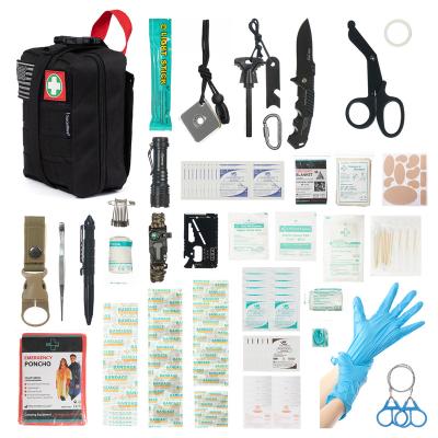 China Medical Emergency Survival 235 Pieces Outdoor Bag Insect Kit Emergency First Aid Kit Survival Travel Gear Survival for sale