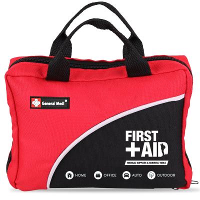 China Emergency care 160 pieces of bag premium red first aid kit first aid for travel outdoor emergency aid followaval kit for sale