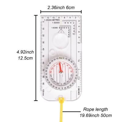 China Camping Precision Light Effect Outdoor Rise Customizable Professional Outdoor Portable Compass With Different ChooseForTravel for sale