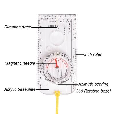 China 2022 Outdoor Camping Precision Rise Hot Selling High Accuracy Professional Geological Compass For Travel for sale