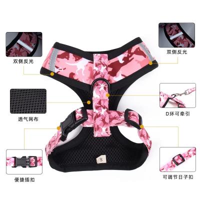 China Dogs Wholesale Four in One Set Custom Nylon Leather Adjustable Reflection Dog Harness for sale