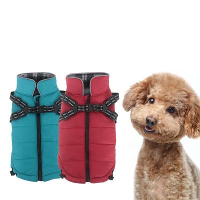 China New Sustainable Pet Clothes Autumn Winter Chest Tie Warm Thickened Dog Clothes for sale