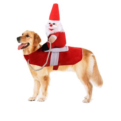 China 2021 New Designer Santa Claus Sustainable Pet Clothing Large Dog Christmas Large Dog Clothes for sale