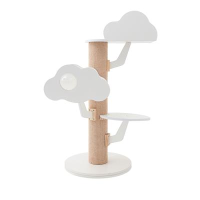 China Viable Cloud Shape Simple Style Cat Climbing Frame Cat Tree for sale