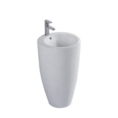 China Modern Modern Style Ceramic Pedestal Sink Step Down Lavobo Basin for sale