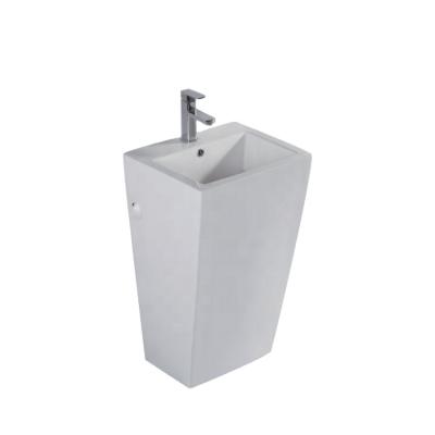 China New Design Modern Bathroom Ceramic Wash Hand Basin Pedestal Sink for sale