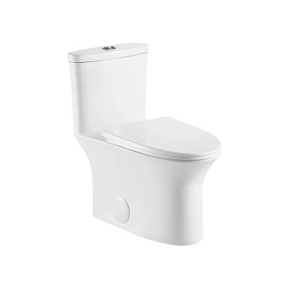 China Double-Flow Chanda Sanitary Ware Modern Design Ceramic Bathroom Siphonic One Piece Toilet for sale