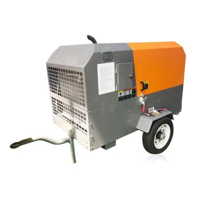 China China Gold Supplier Lubricated 10 Bar Portable Mobile Diesel Air Compressor for sale