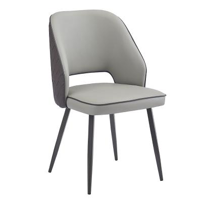 China Faux Upholstered Leather Dining Chair With Arms Modern Mesh Chairs For Arm Rest Gray Grace Classic Room Furniture Italian Style Arms for sale