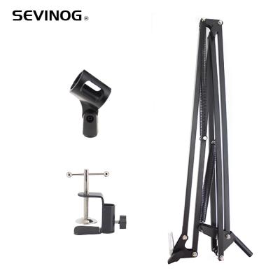 China Playing Music Manufacturers Supply Medical Equipment Desktop Microphone SEVINOG NB-39 Stand Up Professional Scissor Arm Folding Desk Stand for sale