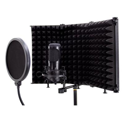 China Portable And Foldable Reflection Microphone Filter Reflection Factory Supply Shield For MIC Mancas01 for sale