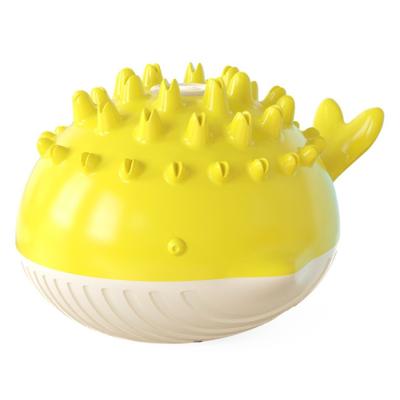 China Viable New Product Small Crocodile Pet Water Spray Toy Tpr Anti-Bite Remove Tartar Electric Pet Chew Toy for sale