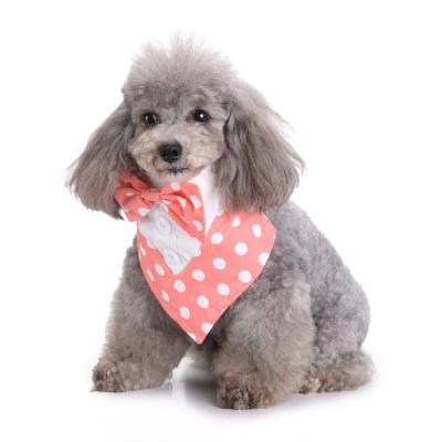 China Viable Made in China Adjustable Red Tie Black Bib Triangle Scarf Bow Tie Shirt Dog Pet Clothing Accessory for sale