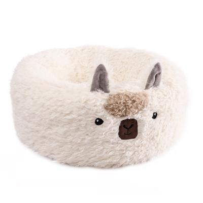 China Yili 2021 Sustainable Pet Alpaca Shaped Nest Keeps Plush Autumn And Winter Dog Kennel Super Soft Warm Pet Kennel for sale