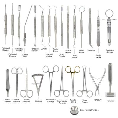 China 26 piece set of imported dental implant insteruments Implant operation set Made of imported 304 stainless steel for sale