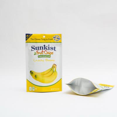 China 1.4oz droog Banaan Chips Food Packaging Recyclable Stand op Zakken met Ritssluiting Te koop