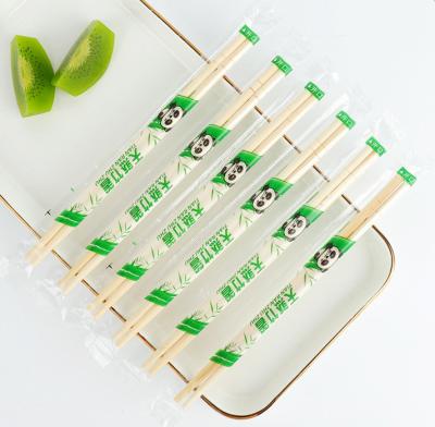 China Wholesale Biodegradable Eco-friendly Disposable Large Quantity Opp Wrapping Disposable Bamboo Chopsticks Round Chopsticks for sale